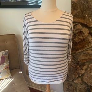 Cute Lane Bryant gray striped top